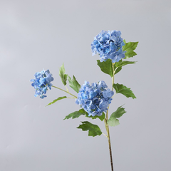 Hand-feeling snowball hydrangea artificial flowers - 3 pieces