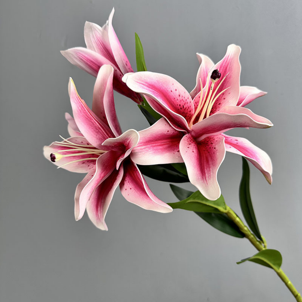 Retro oil painting gradient high-end imitation lilies - three pieces