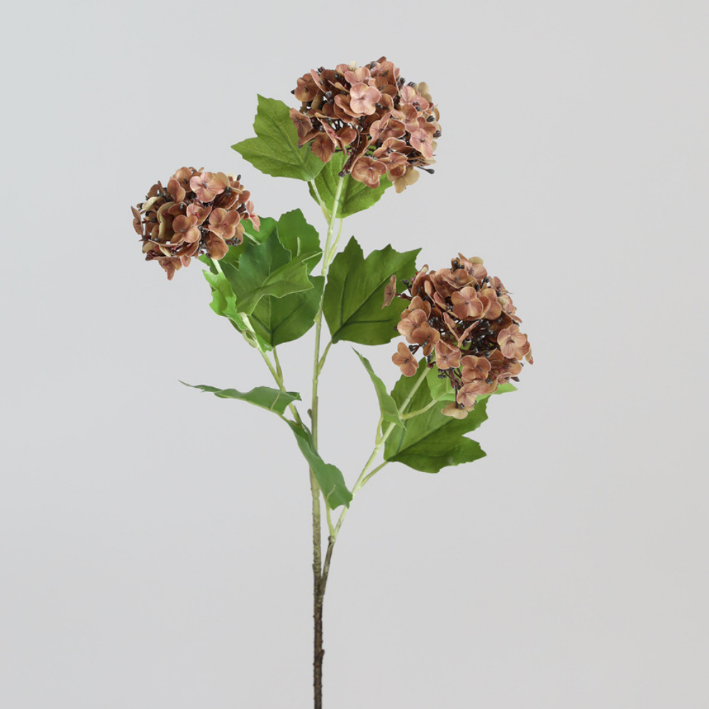 Hand-feeling snowball hydrangea artificial flowers - 3 pieces