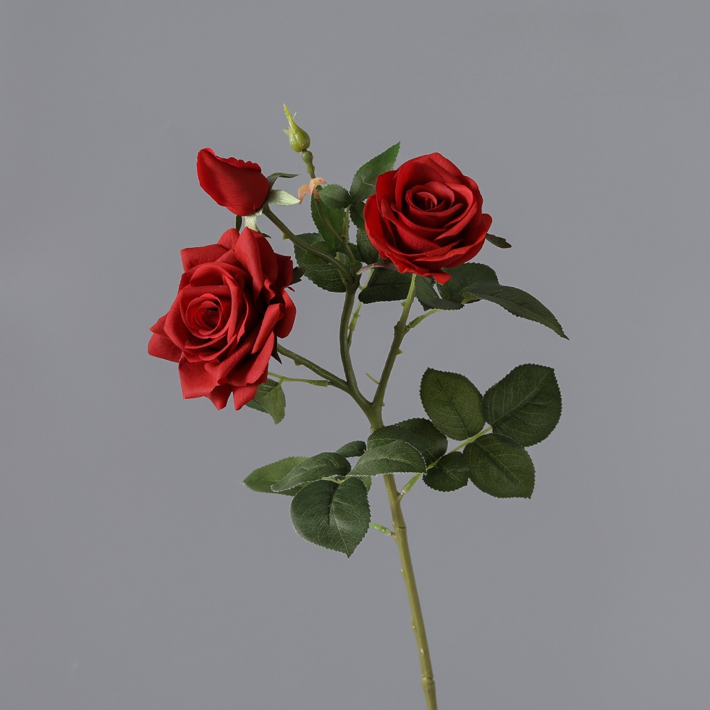 Artificial flower feel moisturizing concubine rose - 3 pieces